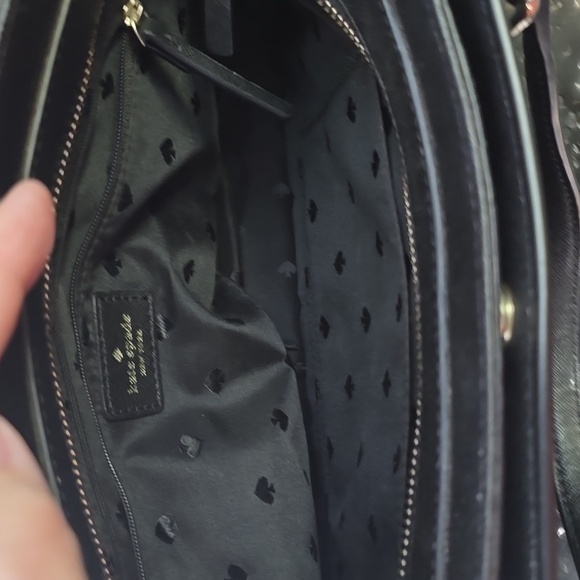 Kate Spade Black Leather Rae Medium Satchel With Crossbody Strap, NWOT - Picture 9 of 11